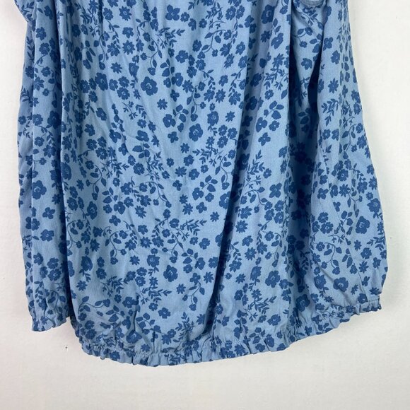 NWOT Stitch Fix The General Good Floral Blouson Peasant Top Blue Size Medium NEW - Picture 9 of 10